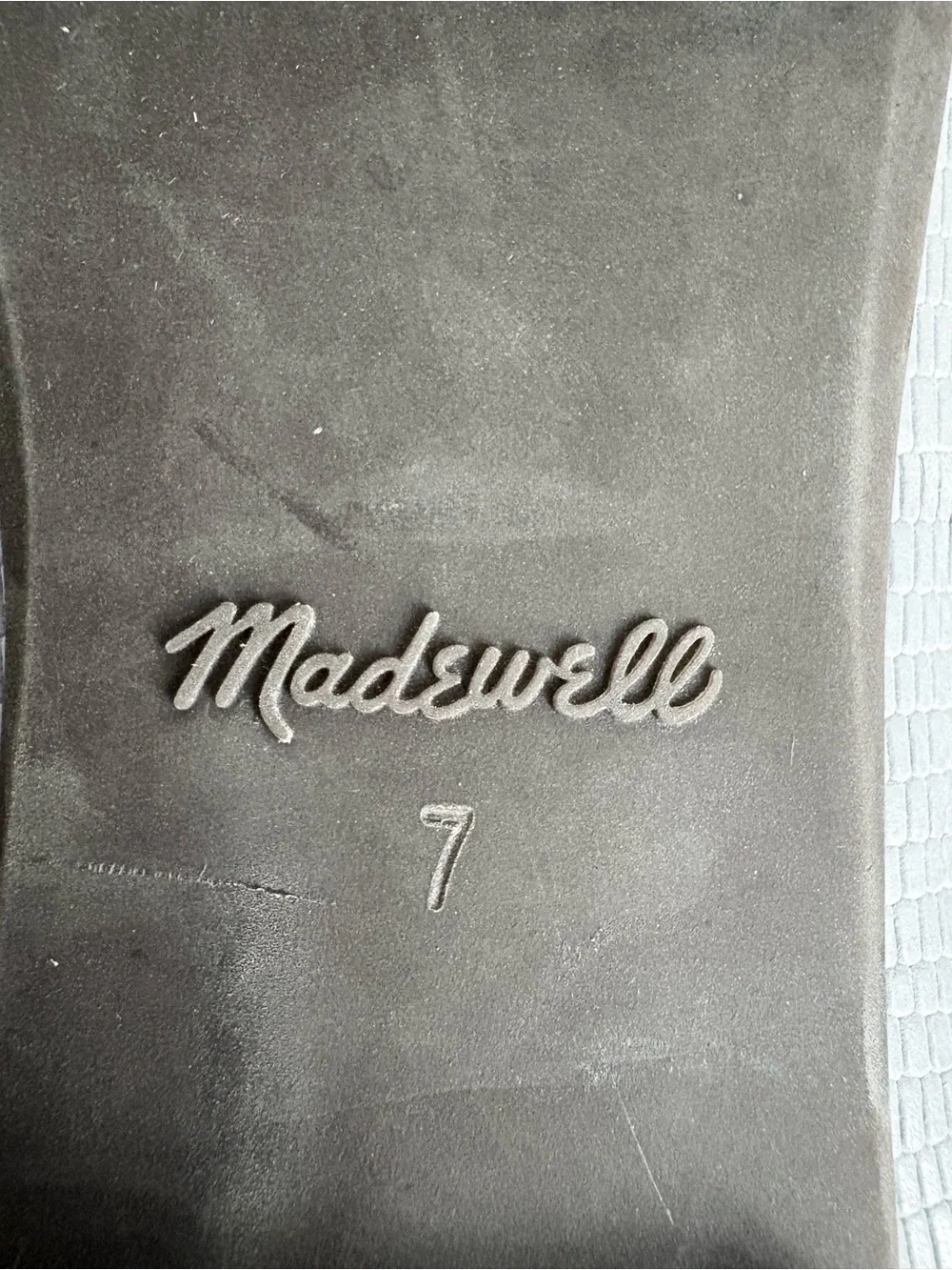 Madewell Leather Adelle Bow Ballet Flats Women’s 7 Gray Embossed Casual Designer - Picture 11 of 11